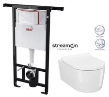 ALCADRAIN Jádromodul předstěnový instalační systém bez tlačítka + WC CERSANIT INVERTO + SEDÁTKO DURAPLAST SOFT-CLOSE AM102/1120 X IN1