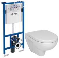 ALCADRAIN předstěnový instalační systém bez tlačítka + WC JIKA LYRA PLUS + SEDÁTKO DURAPLAST H895652 X LY6