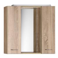 AQUALINE ZOJA/KERAMIA FRESH galerka s LED osvětlením, 70x60x14cm, dub platin 45029