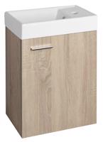 AQUALINE ZOJA skříňka s keramickým umyvadlem 40x22 cm, dub platin 51049DP-02