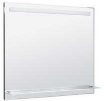 AQUALINE Zrcadlo s LED osvětlením a policí 100x80cm, kolébkový vypínač ATH55