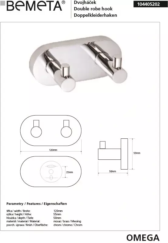 BEMETA OMEGA dvojháček 104405202