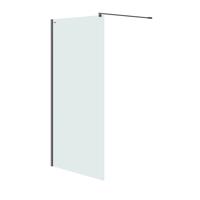 CERSANIT Sprchová zástěna WALK-IN MILLE BLACK 120x200, čiré sklo S161-004