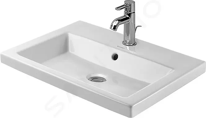 DURAVIT 2nd floor Umyvadlo 600x430 mm, s přepadem, s otvorem pro baterii, bílá 0347600000