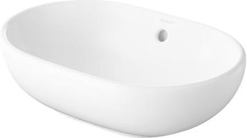 DURAVIT Bathroom_Foster Umyvadlo na desku 495x350 mm, s přepadem, bez otvoru pro baterii, bílá 0335500000