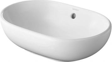 DURAVIT Bathroom_Foster Umyvadlo na desku 50x35 cm, s přepadem, bez otvoru pro baterii, bílá 0335500000