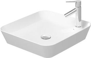 DURAVIT Cape Cod Umyvadlo na desku, 460x460 mm, bez přepadu, s otvorem pro baterii, DuraCeram, bílá 2340460000