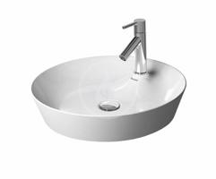 DURAVIT Cape Cod Umyvadlo na desku, průměr 480 mm, bez přepadu, s otvorem pro baterii, DuraCeram, bílá 2328480000