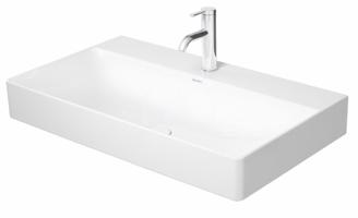 DURAVIT DuraSquare Umyvadlo 800x470 mm, bez přepadu, s otvorem pro baterii, DuraCeram, bílá 2353800041