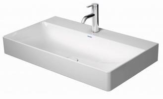 DURAVIT DuraSquare Umyvadlo 80x47 cm, bez přepadu, s otvorem pro baterii, DuraCeram, bílá 2353800041