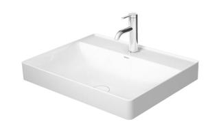 DURAVIT DuraSquare Umyvadlová mísa 600x470 mm, bez přepadu, s otvorem pro baterii, DuraCeram, bílá 2354600041