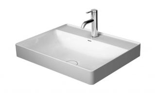 DURAVIT DuraSquare Umyvadlová mísa 60x47 cm, bez přepadu, s otvorem pro baterii, DuraCeram, bílá 2354600041