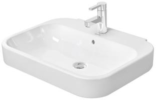 DURAVIT Happy D.2 Umyvadlo 600x475 mm, s přepadem, s otvorem pro baterii, bílá 2316600000