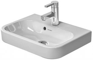 DURAVIT Happy D.2 Umývátko 50x36 cm, s přepadem, s otvorem pro baterii, bílá 0710500000