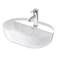 DURAVIT Luv Umyvadlo na desku, 500x350 mm, bez přepadu, s otvorem pro baterii, WonderGliss, bílá 03805000001