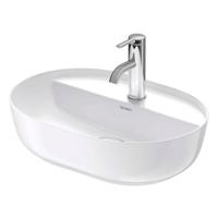 DURAVIT Luv Umyvadlo na desku, 50x35 cm, bez přepadu, s otvorem pro baterii, WonderGliss, bílá 03805000001