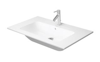 DURAVIT ME by Starck Umyvadlo nábytkové 830x490 mm, s přepadem, s otvorem pro baterii, WonderGliss, bílá 23368300001