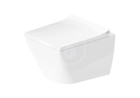 DURAVIT Viu Závěsné WC Compact, Rimless, DuraFix, s WonderGliss, alpská bílá 25730900001