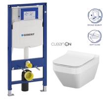 GEBERIT Duofix bez tlačítka + WC CERSANIT CLEANON CREA čtverec + SEDÁTKO 111.300.00.5 CR2