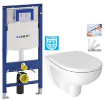 GEBERIT Duofix bez tlačítka + WC JIKA LYRA PLUS RIMLESS + SEDÁTKO DURAPLAST SLOWCLOSE 111.300.00.5 LY2