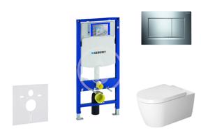 GEBERIT Duofix Modul pro závěsné WC s tlačítkem Sigma30, lesklý chrom/chrom mat + Duravit ME by Starck WC a sedátko, Rimless, SoftClose 111.300.00.5 NM6