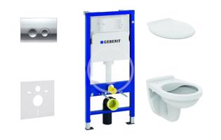 GEBERIT Duofix Set předstěnové instalace, klozet Alpha se sedátkem, tlačítko Delta21, lesklý chrom 458.103.00.1 NR2