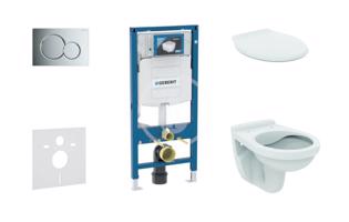 GEBERIT Duofix Set předstěnové instalace, klozet Alpha se sedátkem, tlačítko Sigma01, lesklý chrom 111.300.00.5 NR2