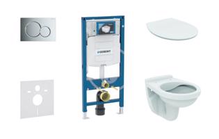 GEBERIT Duofix Set předstěnové instalace, klozet Alpha se sedátkem, tlačítko Sigma01, lesklý chrom 111.300.00.5 ND2