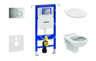 GEBERIT Duofix Set předstěnové instalace, klozet Alpha se sedátkem, tlačítko Sigma01, lesklý chrom 111.355.00.5 ND2