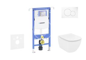 GEBERIT Duofix Set předstěnové instalace, klozetu a sedátka Ideal Standard Tesi, tlačítka Sigma01, Aquablade, SoftClose, alpská bílá 111.355.00.5 NU1