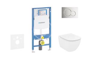 GEBERIT Duofix Set předstěnové instalace, klozetu a sedátka Ideal Standard Tesi, tlačítka Sigma01, lesklý chrom 111.300.00.5 NF2