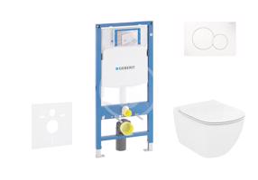 GEBERIT Duofix Set předstěnové instalace, klozetu a sedátka Ideal Standard Tesi, tlačítka Sigma01, Rimless, SoftClose, alpská bílá 111.300.00.5 NE1