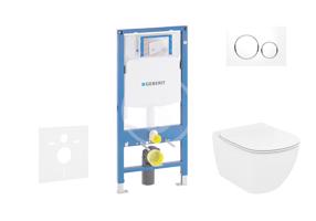 GEBERIT Duofix Set předstěnové instalace, klozetu a sedátka Ideal Standard Tesi, tlačítka Sigma20,  Aquablade, SoftClose, bílá/lesklý chrom 111.300.00.5 NU4