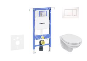 GEBERIT Duofix Set předstěnové instalace, klozetu a sedátka Villeroy & Boch, tlačítka Sigma30, DirectFlush, SoftClose, CeramicPlus, bílá/chrom 111.355.00.5 NB5