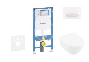 GEBERIT Duofix Set předstěnové instalace, klozetu a sedátka Villeroy & Boch, tlačítka Sigma50, DirectFlush, SoftClose, CeramicPlus, alpská bílá 111.300.00.5 NB8