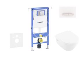 GEBERIT Duofix Set předstěnové instalace, klozetu a sedátka Villeroy & Boch, tlačítka Sigma50, DirectFlush, SoftClose, CeramicPlus, alpská bílá 111.355.00.5 NB8