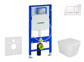 GEBERIT Duofix Set předstěnové instalace, klozetu Arkas a sedátka softclose, tlačítko Sigma30, bílá/chrom SANI11CA3108