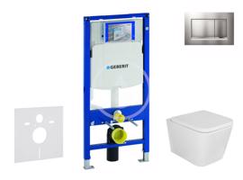 GEBERIT Duofix Set předstěnové instalace, klozetu Arkas a sedátka softclose, tlačítko Sigma30, lakovaný chrom mat/chrom SANI11CA1113