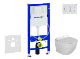 GEBERIT Duofix Set předstěnové instalace, klozetu Gaia a sedátka softclose, tlačítko Delta01, alpská bílá SANI11CA3112