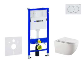 GEBERIT Duofix Set předstěnové instalace, klozetu Gaia a sedátka softclose, tlačítko Delta01, alpská bílá SANI11CA3124