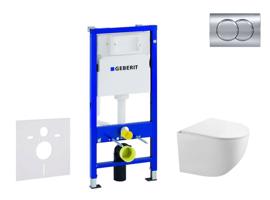 GEBERIT Duofix Set předstěnové instalace, klozetu Gaia a sedátka softclose, tlačítko Delta01, lesklý chrom SANI11CA1130