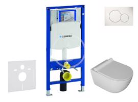 GEBERIT Duofix Set předstěnové instalace, klozetu Gaia a sedátka softclose, tlačítko Sigma01, alpská bílá SANI11CA3104