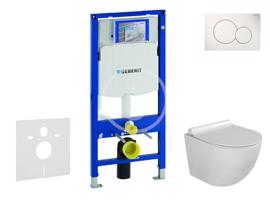 GEBERIT Duofix Set předstěnové instalace, klozetu Gaia a sedátka softclose, tlačítko Sigma01, alpská bílá SANI11CA3109