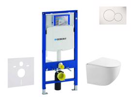 GEBERIT Duofix Set předstěnové instalace, klozetu Gaia a sedátka softclose, tlačítko Sigma01, alpská bílá SANI11CA3117