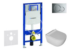 GEBERIT Duofix Set předstěnové instalace, klozetu Gaia a sedátka softclose, tlačítko Sigma01, lesklý chrom SANI11CA1106