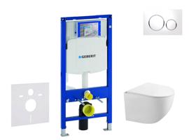 GEBERIT Duofix Set předstěnové instalace, klozetu Gaia a sedátka softclose, tlačítko Sigma20, bílá/chrom SANI11CA3118