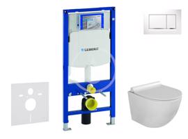 GEBERIT Duofix Set předstěnové instalace, klozetu Gaia a sedátka softclose, tlačítko Sigma30, bílá/chrom SANI11CA3111