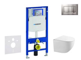 GEBERIT Duofix Set předstěnové instalace, klozetu Gaia a sedátka softclose, tlačítko Sigma30, chrom mat/chrom SANI11CA1128