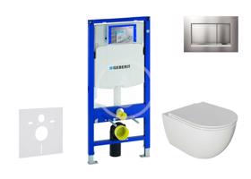 GEBERIT Duofix Set předstěnové instalace, klozetu Oudee a sedátka softclose, tlačítko Sigma30, lakovaný chrom mat/chrom SANI11CA1122