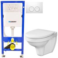 GEBERIT Duofix tlačítko DELTA21 bílé WC CERSANIT DELFI + SEDÁTKO 458.103.00.1 21BI DE1